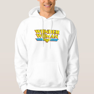 kvinna Namn och Logotyp Sweatshirt Med Luva