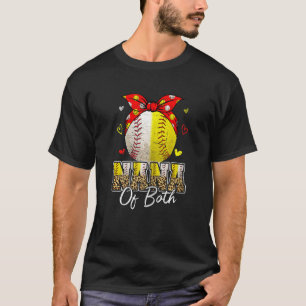 Kvinna Nana både i basket och i Softball Nana Mo T Shirt