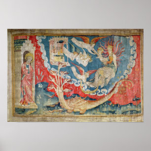 Kvinna nära Ge Birth och Underbaren Poster