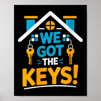 Kvinna New Homeowner Houseuppvärmning Party Matchi Poster