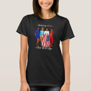 Kvinna New York City Girls Resa 2021 Black Womens T Shirt