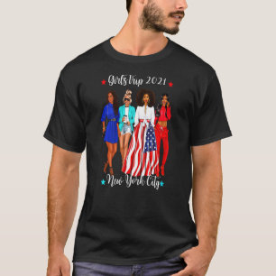 Kvinna New York City Girls Resa 2021 Black Womens T Shirt