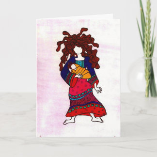 kvinna och barn kort