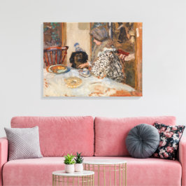Kvinna och hund vid bordet | Paul Bonnard | Canvastryck