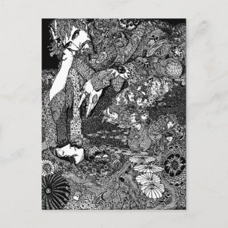 Kvinna och man vykort