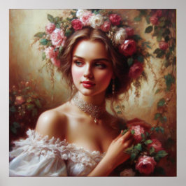 Kvinna och Ro Poster