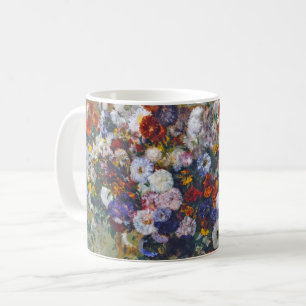 Kvinna och Vas i Blommor, Edgar Degas Kaffemugg