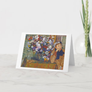 Kvinna och Vas i Blommor, Edgar Degas Kort