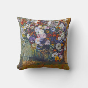 Kvinna och Vas i Blommor, Edgar Degas Kudde