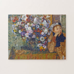 Kvinna och Vas i Blommor, Edgar Degas Pussel