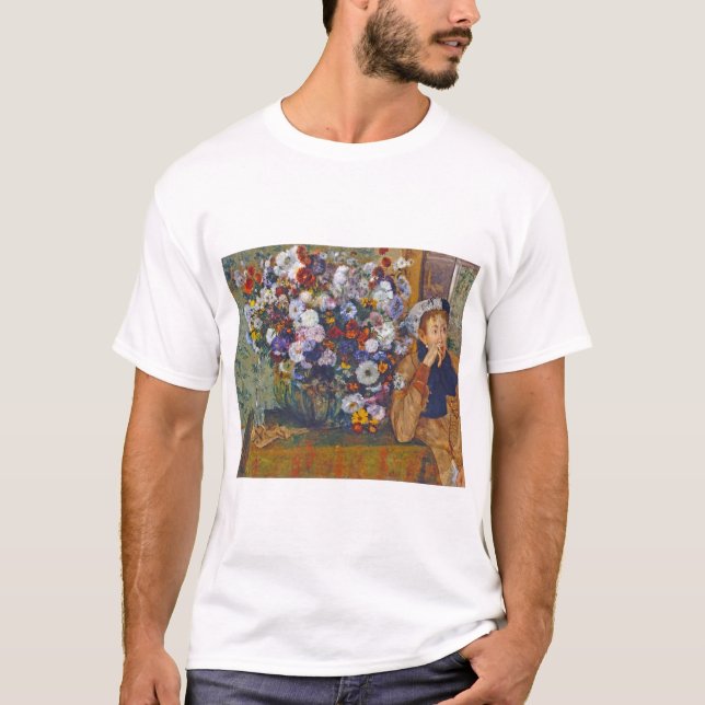 Kvinna och Vas i Blommor, Edgar Degas T Shirt (Framsida)