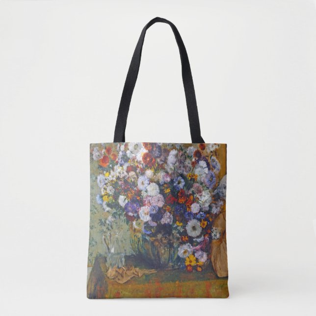 Kvinna och vas med blommor, Edgar Degas Tygkasse (Framsida)