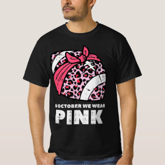 Kvinna oktober Vi Bära Rosa Football Breast Cancer T Shirt