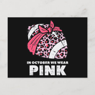 Kvinna Oktober Vi Har Rosa Fotboll Bröstcancer Vykort
