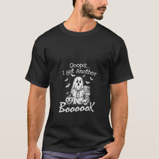 Kvinna Oops I Har annan Bok Boo Ghost Read Bok T Shirt