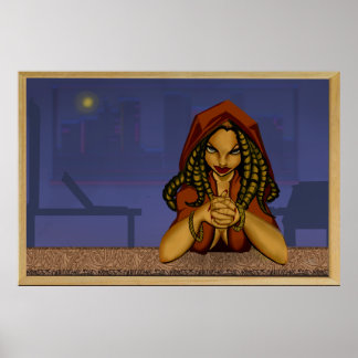 Kvinna på bar poster