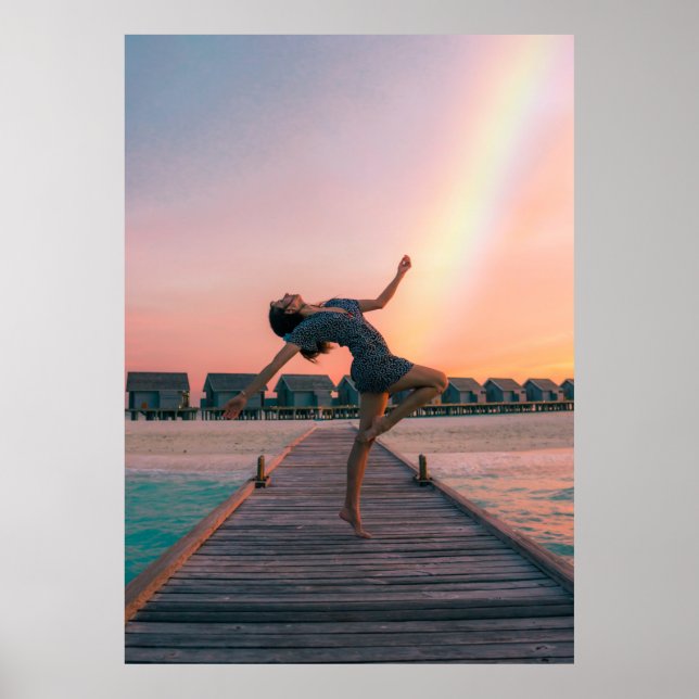 Kvinna på dockan poster (Framsidan)