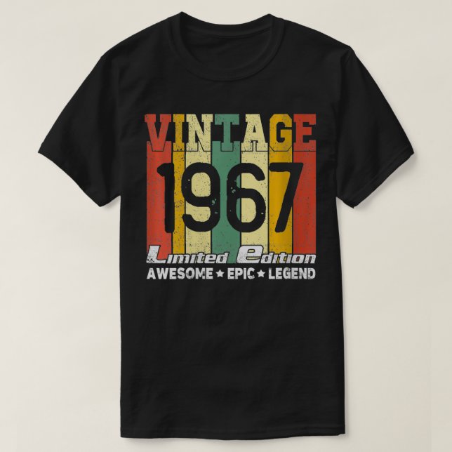 Kvinna på födelsedag Fantastisk 1967 T Shirt (Design framsida)