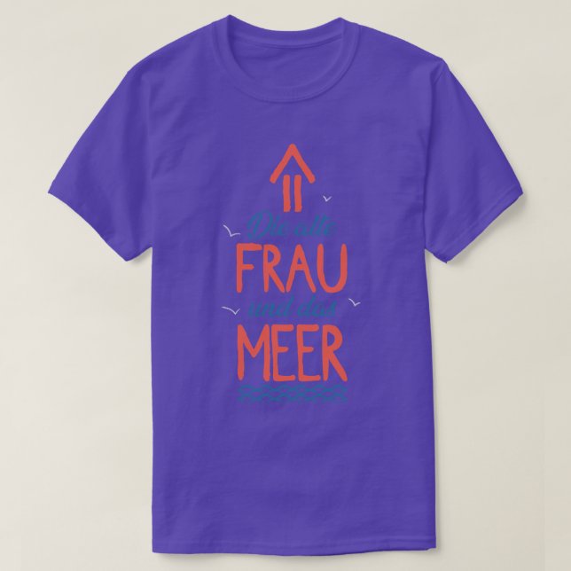 Kvinna på havets helgdag t shirt (Design framsida)