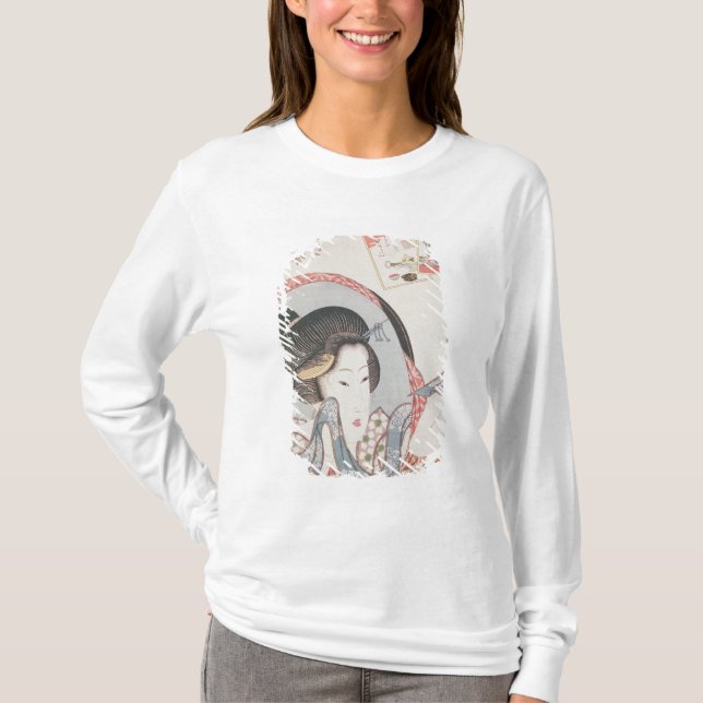 Kvinna på henne spegel, publicerad c.1830 t-shirt (Framsida)