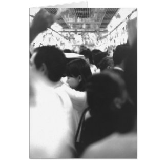 Kvinna på Tunnelbanan Hälsningskort