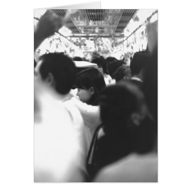 Kvinna på Tunnelbanan Hälsningskort (Framsidan)