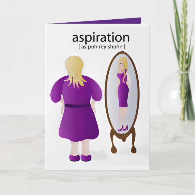 Kvinna på väg ner i vikt speglar sig kort (Framsida)