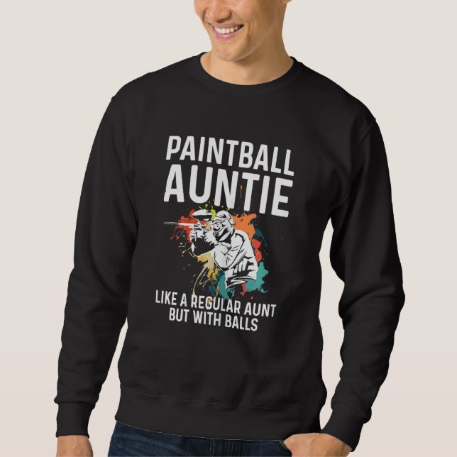 Kvinna Paintball-spel för en måltavla Lång Ärmad Tröja (Framsida)