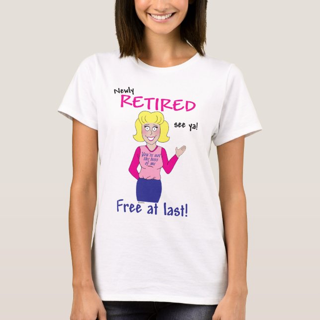 Kvinna pension t-shirt (Framsida)