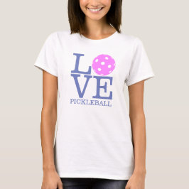 Kvinna Pickleball T-tröja: "KÄRLEK" (rosor) Tee Shirt