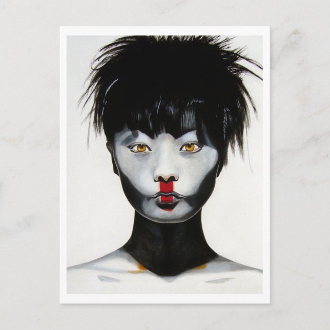 Kvinna Plug and play Vykort (Framsida)