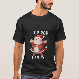 Kvinna POP Jultomten Cute Dancing Cat Kattunge T Shirt