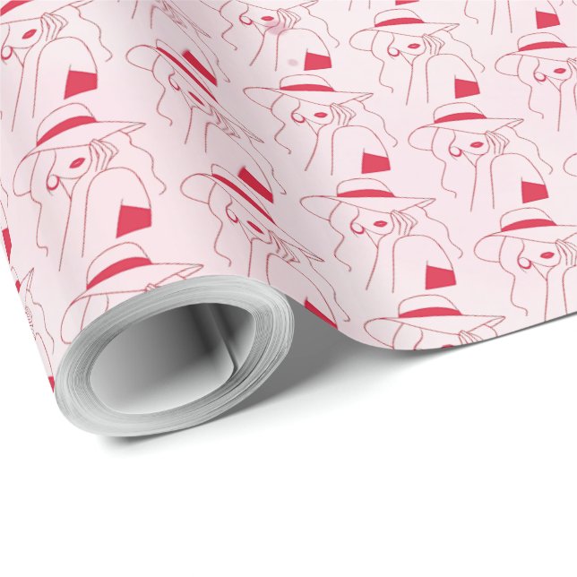 Kvinna Presentpapper (Rullad Hörn)