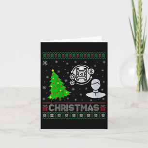 Kvinna Producer Julafton Träd Lighting Ugly jul Kort