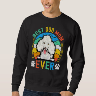 Kvinna Pudel Bästa Hund Mamma någonsin Mamma Lång Ärmad Tröja