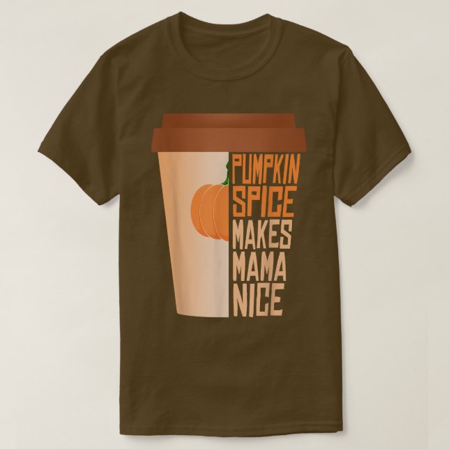 Kvinna Pumpkin Paj Spice Autumn Vår Fall Seaso T Shirt (Design framsida)