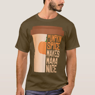 Kvinna Pumpkin Paj Spice Autumn Vår Fall Seaso T Shirt