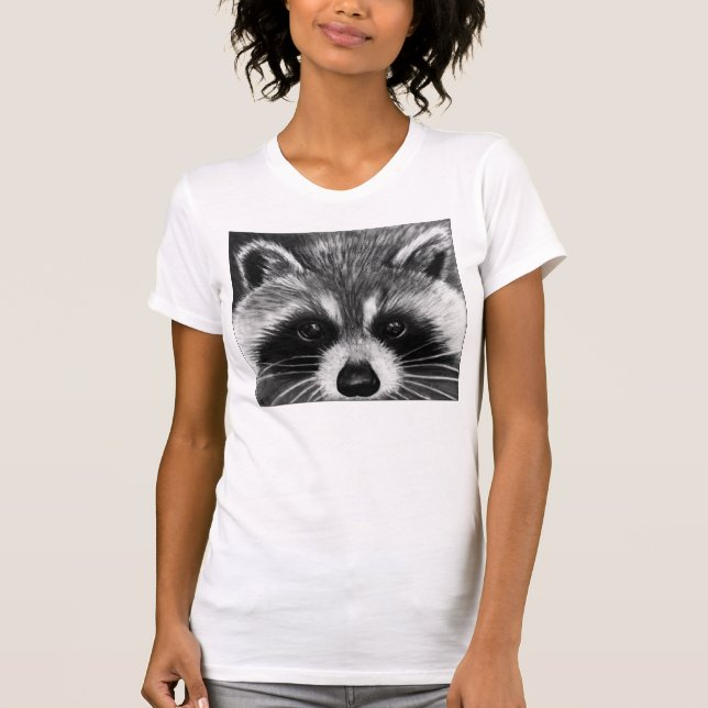Kvinna Raccoonskjorta T-shirt (Framsida)