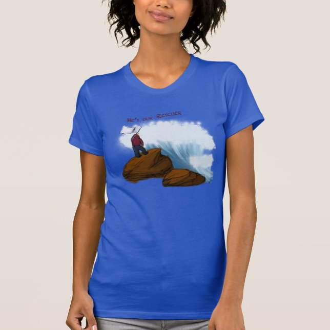 Kvinna räddareT-tröja T Shirt (Framsida)