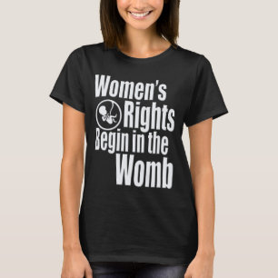 KVINNA RÄTTIGHETER BÖRJAR I SKÖTET T SHIRT