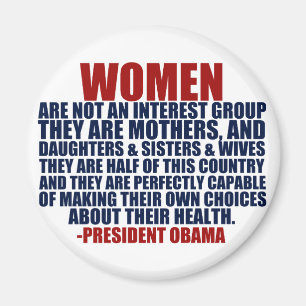 Kvinna rättigheterObama citationstecken Magnet