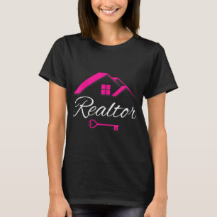 Kvinna Real Gods Agent Cute Realtor V-Nacke T Shirt