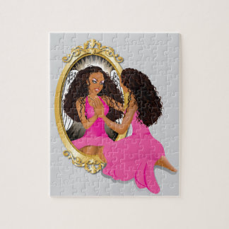 Kvinna reflexionsrosor pussel