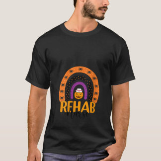 Kvinna Rehabilitation Nurse Rehab Halloween Pumpki T Shirt