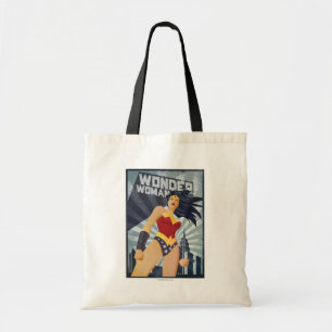 kvinna Retro City Sunburst Tygkasse
