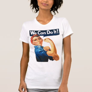Kvinna Retro Rosie skjortan för Riveter T T-shirt