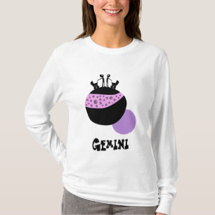 *~*kvinna rolig gullig Zodiac för Gemini för T Shirt
