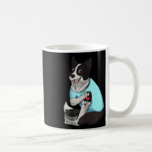 Kvinna Rolig hund Gräns Collie Kärlek Mamma Tattoo Kaffemugg