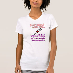 Kvinna rolig sjuksköterskaskjorta t-shirt