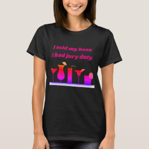Kvinna rolig t-skjorta för juryarbetsuppgift t shirt